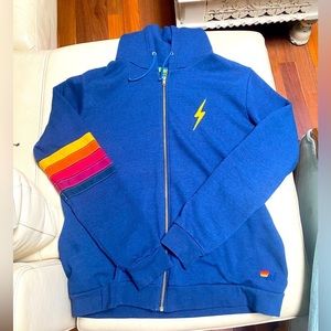 Aviator Nation bolt stripe sleeve hoodie XXL BNWOT